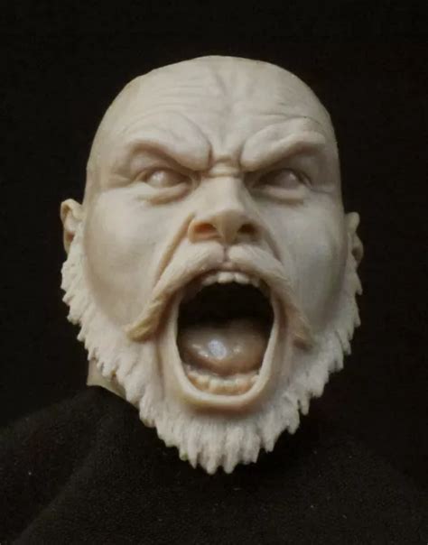 Custom Resin Unpainted Viking Head Sculpt Action Figures