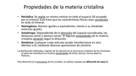 Tema La Materia Mineral Ppt