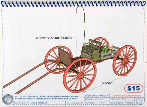 Vilas County Lumber Company Buckboard Wagon Plan Sets Garden Railways