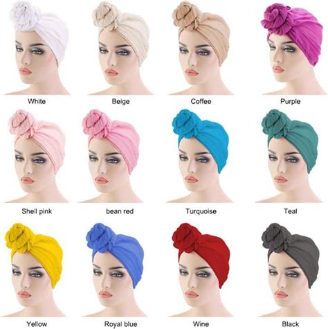 Femmes Chapeau Noué Écharpe Bonnet Foulards De Tête Bonnets Turban