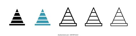 Hierarchy Pyramid Vector Illustration Set Triangle Stock Vector