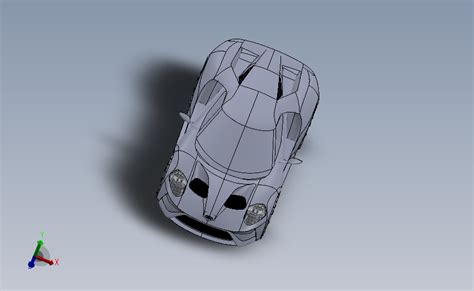 福特GT V6超级跑车 SOLIDWORKS 2016 模型图纸下载 懒石网