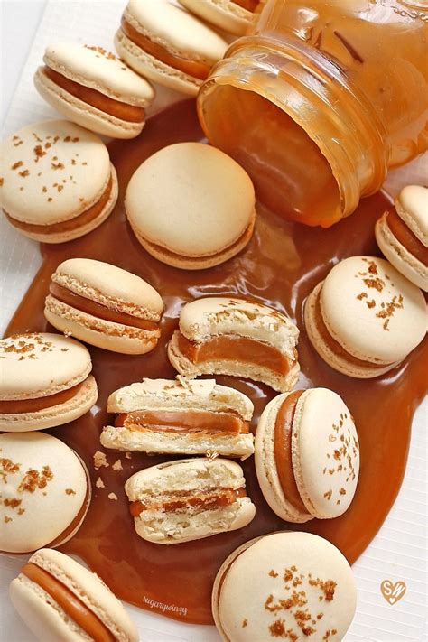 Salted Caramel Macarons In 2020 Macaron Flavors French Macaroon