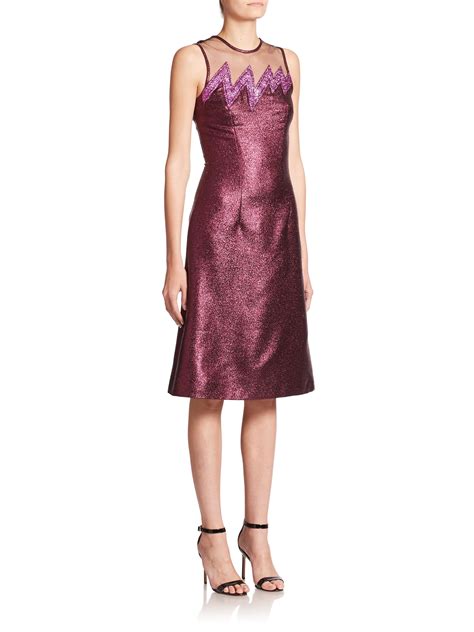 Christopher Kane Glitter Lightening Dress In Pink Lyst