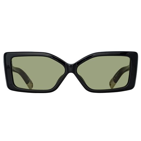 Spiaggia Angular Sunglasses In Black By Jacquemus Linda Farrow U S