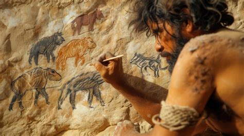 H Hlenmenschen Zeichnen Tiere Auf Felsw Nde In Der Pr Historischen Zeit