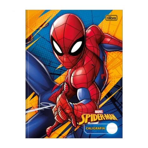 Caderno Brochura Tilibra Spider Man Caligrafia 40 Folhas Papelaria