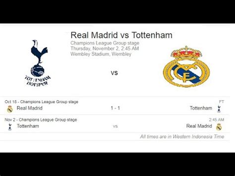 Tottenham Vs Real Madrid 3 1 All Goals Highlights 02 11 2017 YouTube