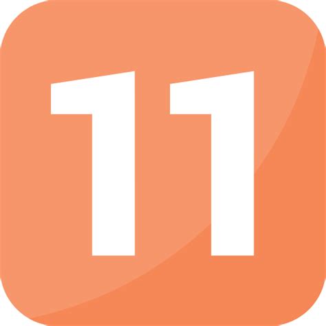 Number 11 Generic Flat Icon