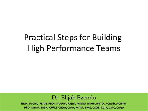 7 Steps To Building And Sustaining High Performing Teams