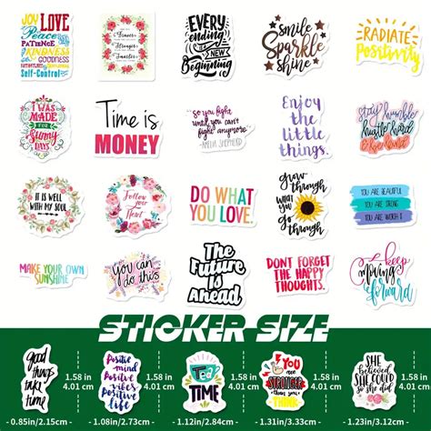 Inspirational Stickers Motivational Words Stickers Water - Temu