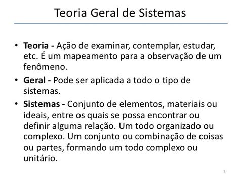 Teoria Geral De Sistemas