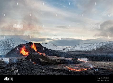 Fagradalsfjall Volcanic Eruption Iceland Stock Photo Alamy