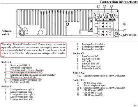 Becker Car Radio Stereo Audio Wiring Diagram Autoradio Connector Wire Installation Schematic