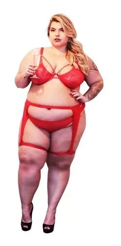 Lingerie Sexy Cinta Liga Sensual Renda Plus Size Até 56 Frete grátis