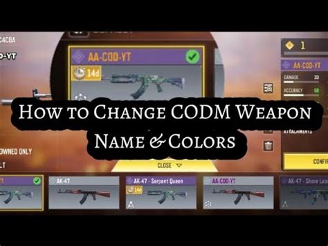 How To Change CODM Weapon Name Color Create Your Weapon Dashboard