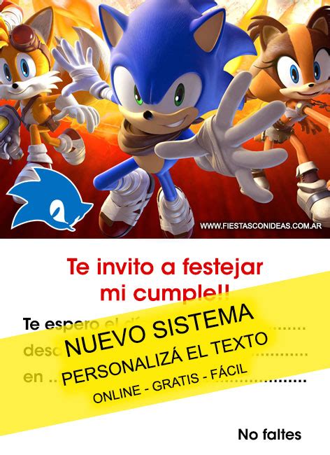 32 Invitaciones De SONIC Gratis Para Editar E Imprimir 2023