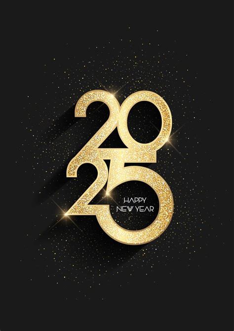 Elegant Happy New Year Background With A Glittery Gold Numbers Design