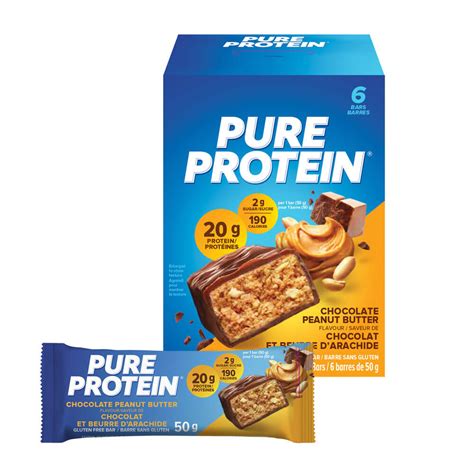 CHOCOLATE PEANUT BUTTER PROTEIN BAR 50 G Pure Protein Canada