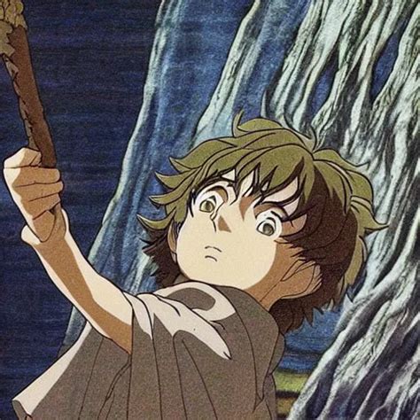 Frodo In The Anime Lord Of The Rings By Studio Ghibli Stable