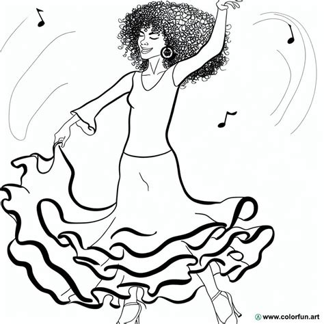 Disegno Da Colorare Di Danza Flamenco Scarica O Stampa Gratuitamente