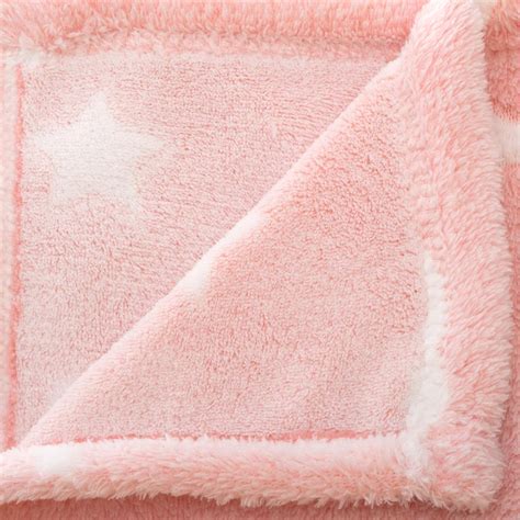 Plaid Polaire Enfant Cm Phosphorescent Voie Lact E Rose Linge