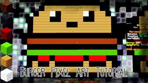 Minecraft Burger Pixel Art Tutorial Minecraft Cookie Playz YouTube