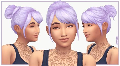 Sims 4 Cc Hair Maxis Match Buns XXX Porn Sex Pics