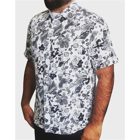 Camisa Floral Masculina Social Slim Florida Moda Praia Submarino