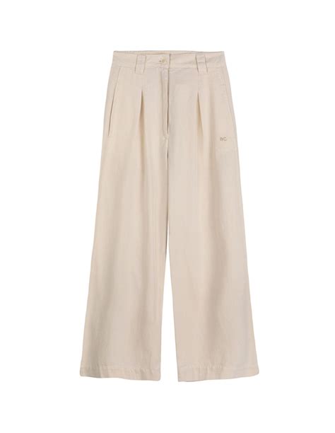 Bobo Choses Wide Leg Pleated Adult Pants Beige