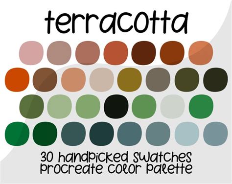 Terracotta Procreate Color Palette House Plant Terracotta Color