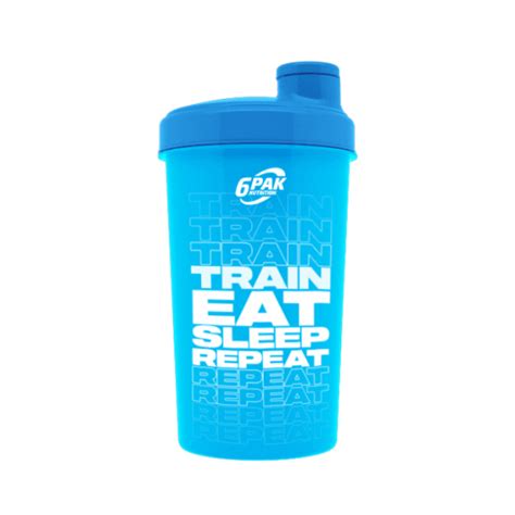 6pak Shaker TRAIN EAT SLEEP REPEAT Shakery do odżywek Shakery i