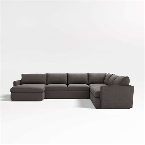 Lounge 4 Piece U Shaped Sectional Sofa With Left Arm Storage Chaise