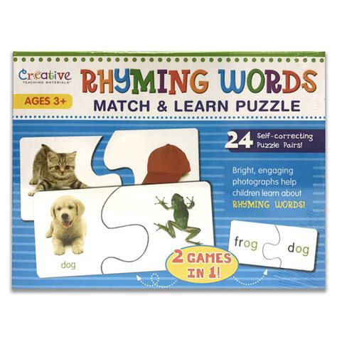 Rhyming And Learning First Words Match And Learn Puzzles