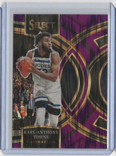 Karl Anthony Towns 2023 24 Panini Prizm Select Purple Flash Prizm 91