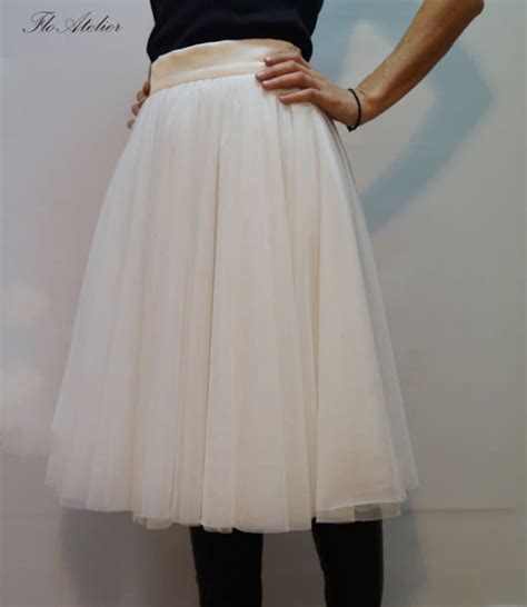 Women Tulle Skirttutu Skirtprincess Skirthandmade White Etsy