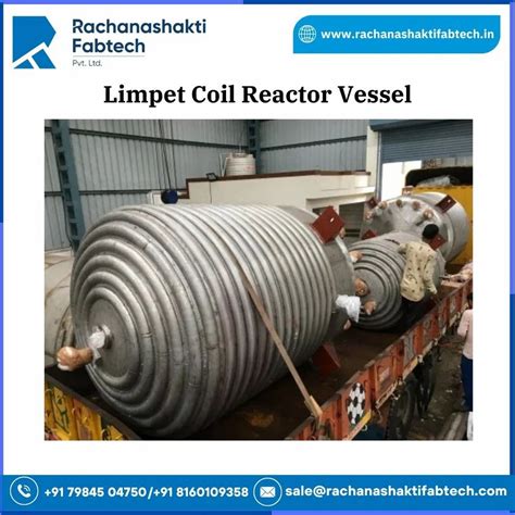 Stainless Steel Limpet Coil Reactor Vessel Max Design Pressure 5 Bar