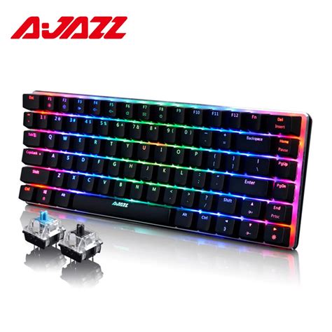 Ajazz AK33 82 Keys Mechanical Keyboard RGB Backlight Russian English