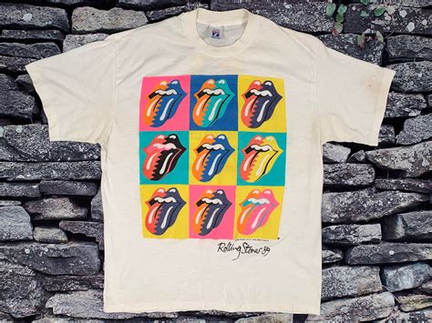 Rolling Stones Tour Tshirt Distressed T Shirt Vintage Concert Tee