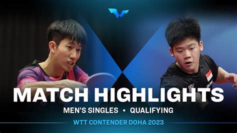 Liang Yanning Vs Quek Izaac Ms Qual Wtt Contender Doha Youtube