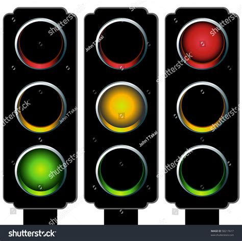 Traffic Light Set Stock Photo 58217617 Shutterstock