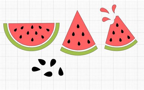 Watermelon Seed Svg Bundles Png Dxf Fruit Watermelon Svg Etsy