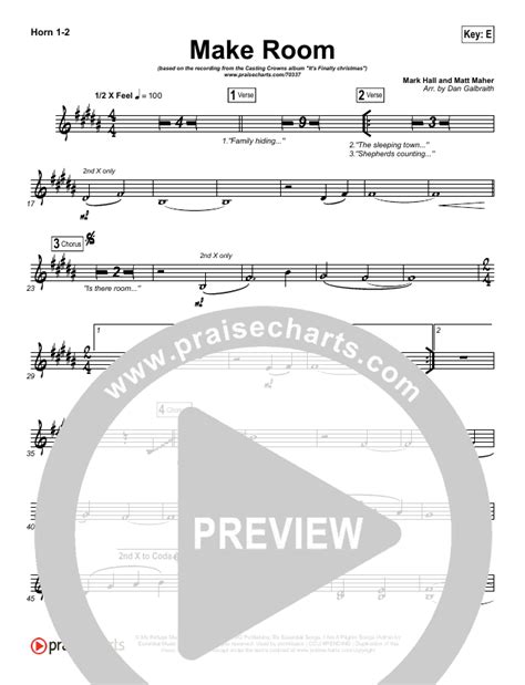 Make Room Sheet Music PDF Casting Crowns Matt Maher PraiseCharts