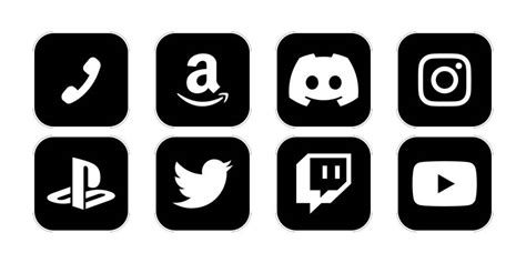 71 Black And White App Icon Pack Download All Icon Packs Widgetclub