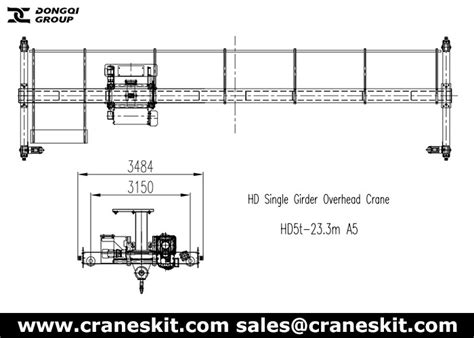 5 Ton Single Girder Overhead Crane for Sale Uzbekistan