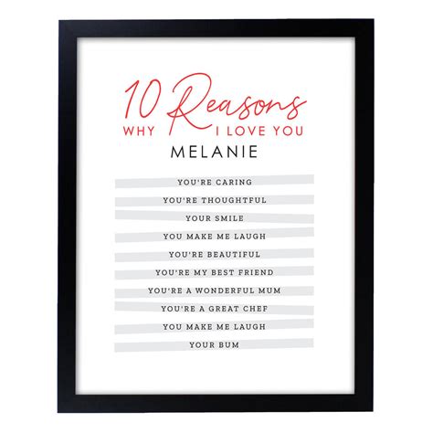 Reasons Why I Love You Printable