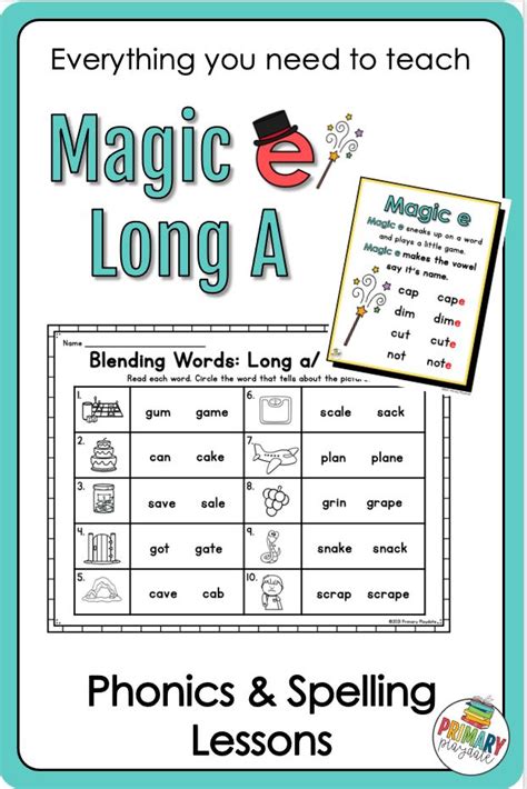 The Magic Long A Worksheet Is Shown