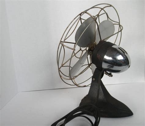 Vintage Eskimo Fan Model 1005j Black And Chrome Retro Electric Etsy