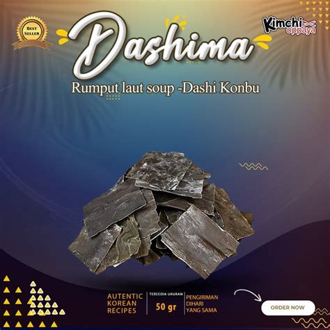 Jual Dashima Rumput Laut Soup Dashi Konbu Kombu Kelp Seaweed G