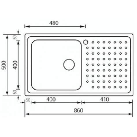 Cm Dcssp Lavello Inox Punto Plus X Cm Vasca Cm Con